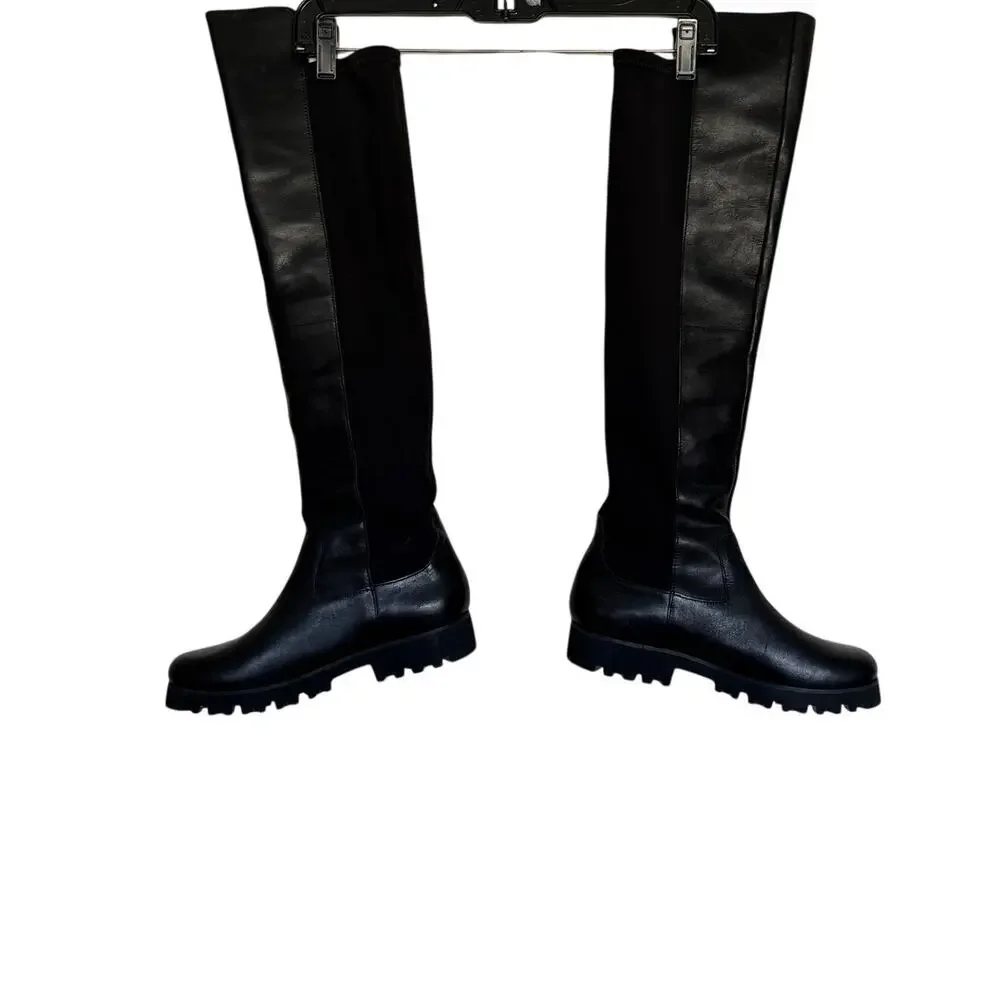 DONALD J PLINER Ronda Tall Leather Boots - Black - Size 7